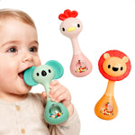 iPlay, iLearn Baby Shaker Rattle Toy, Babies Teething Sensory Toys 3-6-12 Month, Infant Development Tummy Time Animal Rattles Set, Newborn First Birthday Gift 4 5 7 8 9 10 Month Old Toddlers Boy Girl