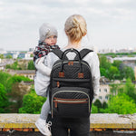 Diaper Bag Backpack for Women Large Capacity with Insulated Pockets Multifunctional Diaper Bags For Baby Girl Boy Waterproof Baby Bags For Mama Maternity Travel Bag Black