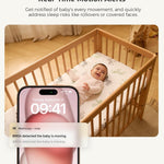 Momcozy Smart WiFi Baby Monitor with Camera and Audio, 5" 1080P Screen with Wall Mount, Motion & Cry Detection, Safe Fence,Clear Night Vision, 5000mAh Battery, 2-Way Talk, Photo & Video Recording,BM04