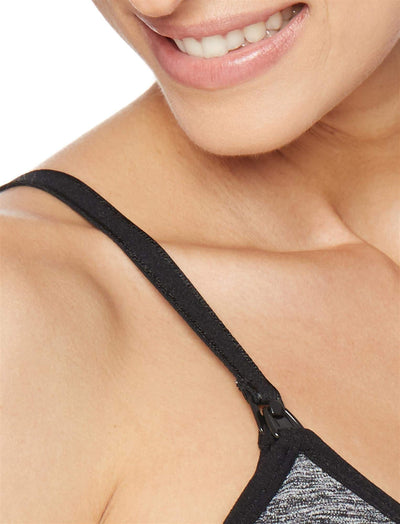 Motherhood Maternity Women's Average Busted Seamless Clip Down Nursing Bra, Grey Space dye, Small