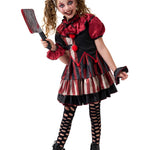 Spooktacular Creations Girls Scary Clown Costume, Kids Halloween Costume, Twisted Clown Dress for Girls