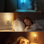 L LOHAS LED Plug in Night Light for Kids, 3D Cute Puppy Night Lights with Dusk to Dawn Sensor, RGB+Soft White 3000K Dog Night Light, Christmas Birthday Gift Nightlight for Kids, Room Decor