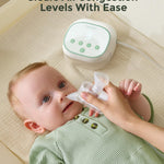 Momcozy BreezyClear Pro™ Nasal Aspirator for Baby, Hospital-Grade 75 kPa Nose Sucker with 9 Adjustable Suction Levels, Electric Nose Cleaner for Toddler, Light & Music Soothing