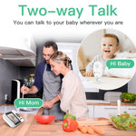 Simyke Smart Video Baby Monitor with Camera and Audio,Dual Mode,WiFi On/Off Switch,2.8inch Display,App,1080p Camera,1500ft Long Range,Night Vision,Feeding Clock,Temperature Detection,2-Way Talk