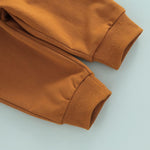 Thorn Tree Infant Baby Boys Pants Set Hooded Solid Sweatshirt Top Pocket Elastic Waist Pants 2Pcs Outfits Fall Winter Suit