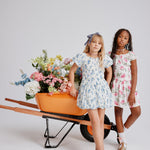 The Children's Place,Girls,Sleeveless Dressy Bubble Hem DressBlue Floral,XX-Large