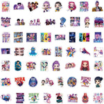 110Pcs Cute Anime Stickers, Cartoon PVC Movie Decals, Perfect for Laptop, Phone Case, Helmet, Water Bottle, Travel Case, Guitar, Ideal Gift for Adults