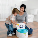 Fisher-Price Toddler Toilet Learn-to-Flush Potty Training Seat with Lights Sounds Phrases and Removable Potty Ring
