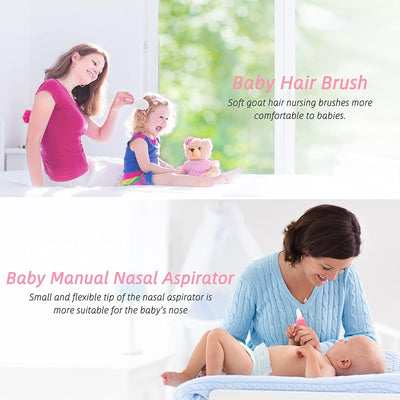 Baby Healthcare and Grooming Kit for Newborn Kids, 31PCS Upgraded Safety Baby Care Kit, Newborn Nursery Health Care Set, Baby Care Products (Pink（31PCS)