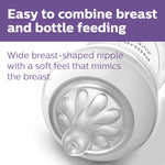 Philips AVENT Glass Natural Baby Bottle with Natural Response Nipple, Clear, 8oz, 1pk, SCY913/01