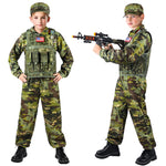 Metemot Kids Army Costume for Boys, Military Soldier Costume with Army Toys, Boys Halloween Costume with Camouflage Vest, Solider Boy Dress up age 3-12…