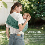 MISSWISDOM Baby Ring Sling Baby Carrier Newborn to Toddler Carrier (7-35 lbs), Baby Sling Carrier, Toddler Sling Carriers, Infant Wraps Carriers, Green