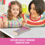 Stoie's Pink Sensation Xylophone for Kids and Toddlers 3-5, Tuned C-Key Wooden 8 Notes Xylophone with Mallets and Music Song Book, Montessori Toy