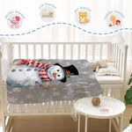 YeeJu Christmas Throw Blanket Baby Small Gray Christmas Snowman Blanket Toddler Infant Swaddle Pet Crib Soft Lightweight Fuzzy Plush Fleece Blankets and Throws Xmas Winter Holiday Blanket 30x40