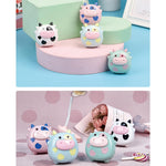 4 Pcs Cute Pencil Sharpener Cartoon Cow Pencil Sharpener Small Manual Pencil Sharpeners Kawaii PVC Sharpenesrs Stationery School Office Supplies (4Pcs Cow)