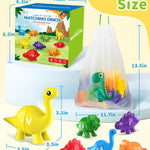 26PCS Dinosaur Alphabet Learning Toys for Toddlers Kids 3-5, Montessori Educational Toys Gifts for 3 4 5 Year Old Boy Girl, Preschool Learning Activities, Double Sided ABC Matching Game
