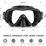 Kids Swim Goggles Snorkel Mask Diving Scuba Mask Snorkeling Goggles for Kids Boys Girls Youth, Anti-Fog 180° Clear View Kids Pool Underwater Swimming Goggles with Nose Cover, Snorkel Swim Equipment