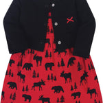 Hudson Baby Baby Girls' Cotton Dress and Cardigan Set