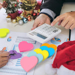 Heart Sticky Notes 3x3 in, 8 Pads, Super Cute Bright Color Strong Adhesive Post, Clean Removal, 82 Sheets/pad