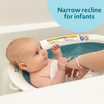 The First Years Sure Comfort Collapsible Baby Bathtub - 2-Position Grow with Me Design - Lightweight and Portable Travel Bathtub for Baby - Ages 0 to 18 Months