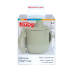 Nuby Animal Friends Silicone Sippy Cup - Toddler Cup with Two Handles - 6+ Months - Green Giraffe