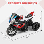 Costzon Kids Motorcycle, Licensed BMW 12V Battery Powered Electric Motorcycle with Headlight, Horn, Music, MP3, USB Port, 3 Wheels Ride on Toddler Motorcycle for Kids, Gift for Boys & Girls (Deep Red)