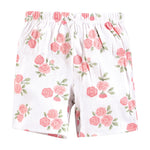 Hudson Baby Unisex Baby Shorts Bottoms 4-Pack, Soft Pink Roses, 9-12 Months