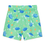 Little Me Clothes for Baby Boys' Turtle Swim Trunks, Green Turtle, 6-9 Month
