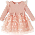 PATPAT Baby Girl Dress Christmas Winter Toddler Birthday Party Tulle Long Sleeve Tutu Dresses 3-24 Months Clothes