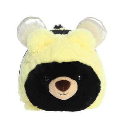Aurora® Adorable Spudsters™ BAZ Bee Bear™ Stuffed Animal - Round Shape Makes for Comforting Cuddles - Perfect for Kids All Ages and Animal Loving Adults - Black 11 Inches