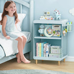SYKIARIOL Kids Nightstand,Kids Bedside Table,Teen Girls Night Stand,Toddler Night Stand,End Table for Girls Room Storage,Mint Green Nightstand