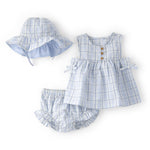 Carter's Girl 3-Piece diaper cover set, Blue Gingham, 18M