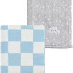 CREVENT 30''X40'' Cute Cozy Fluffy Warm Baby Blanket for Boys Infants Toddlers' Bedding Crib Cot Stroller, Baby Shower Birthday Newborn's Gift - Grey Cloud