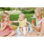 Bumbo 3-in-1 Baby Multi Seat Booster with Feeding Tray, 6-36 Months, Powder Blue