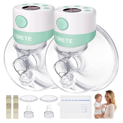 TSRETE breast pump with accessories on a white background