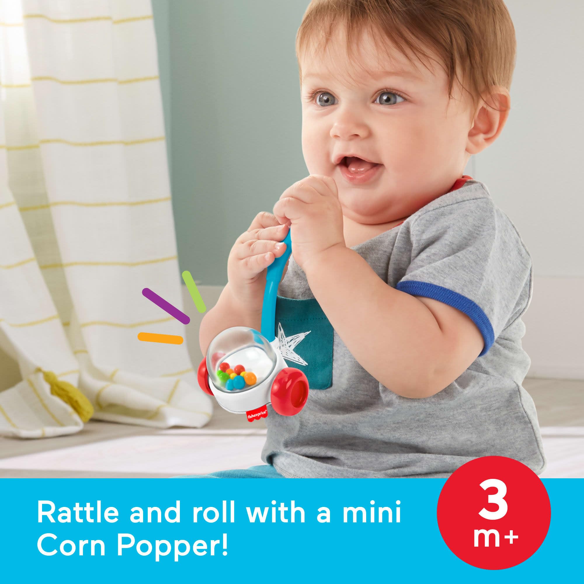 Fisher-Price Baby Toys Newborn Classics-Pack of Rattle Teether & Sensory Activities for Developmental Play Ages 0+ Months