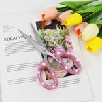 etspolt 7.68-Inch Rhinestone Scissors - Bling Metal Cute Craft Scissors for School, Office, Christmas - Sparkly Handle Paper Cutter (Pink)