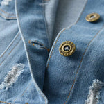 CM C&M WODRO Baby Boys Girls Denim Jacket Kids Toddler Button Down Jeans Jacket Top Coat Outerwear (Blue, 18-24 Months)