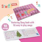 Stoie's Pink Sensation Xylophone for Kids and Toddlers 3-5, Tuned C-Key Wooden 8 Notes Xylophone with Mallets and Music Song Book, Montessori Toy