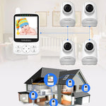 HelloBaby No WiFi Baby Monitor with Voice-Activated Night Vision,4" IPS Camera and Audio, 2-Way Talk and PTZ, 26H Battery and 1000ft Range, Portable for Nursery and Travel