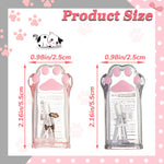 Chinco 4 Pieces Cute Cat Paw Pencil Sharpener Removable Holds Hand Kawaii Eyeliner Pencils Sharpeners with Lid for Make up Lip Liner Pencils