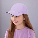 BAOPLAYKIDS Girls Criss Cross Ponytail Hat Mesh Baseball Cap Kids Quick Dry Hats Outdoor Summer Sports Hat Ponycap Age 7-12 Purple