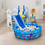 3 Rings Kiddie Pool for Toddler, 48”X12”，Kids Swimming Pool, Inflatable Baby Ball Pit Pool, Small Infant Pool (Blue)