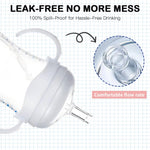 Sippy Cup Conversion Kit for Philips Avent Natural Baby Bottles, Soft Straw top and Weighted Sippy Cup Transition Kit with Handles for Kids, Pack of 3
