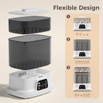 HEYAXA Baby Bottle Steri-lizer and Dryer, 10 Bottles Large Capacity, 4 in 1 Electric Steamer and Dryer for All Bottles, Parts & Baby Essentials, Touch Screen and Auto-Off