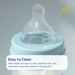 MAM Bottle Nipples Extra Slow Flow Nipple Size 0, for Newborn Babies and Older, SkinSoft Silicone Nipples for Baby Bottles, Fits All MAM Bottles, 4 Count (Pack of 1)