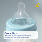 MAM Bottle Nipples Medium Flow Nipple Level 2, for 2+ Months, SkinSoft Silicone Nipples for Baby Bottles, Fits All MAM Bottles, 4 Pack