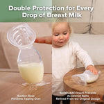 haakaa Gen.2 Plus Upgraded Manual Breast Pump, 5oz/150ml Multi-Ring ComfortCARE Sensitive Silicone Breast Pump with Stopper Set, Patent-Pending Design for Breastfeeding Moms