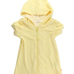 RuffleButts Girls Terry Knit Full-Zip Swim Cover-Up - Fashion Swimwear Cover-Up Dress