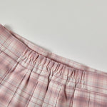 Zoushen Toddler Little Girls Skirts High Waisted A Line Pleated Pink Plaid Summer Skirts 2T